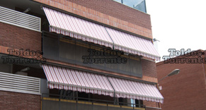 Toldos para balcones de brazos articulados