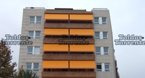 Toldos para balcones de brazos articulados