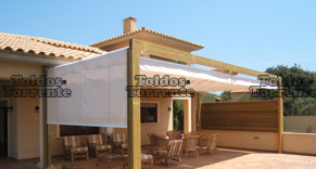 Toldos para pérgolas de corredero de ondas